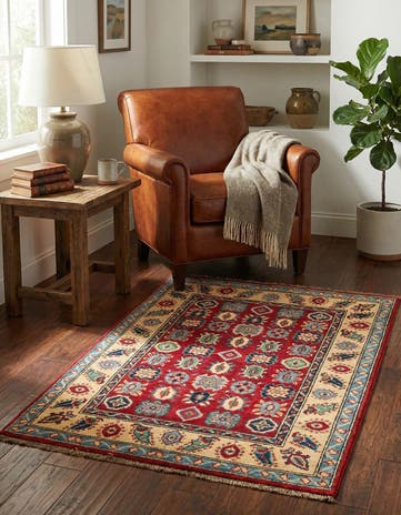 2' 9 x 4' Hand Knotted Kazak Rug