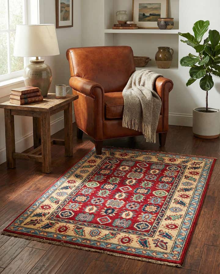 2' 9 x 4' Hand Knotted Kazak Rug