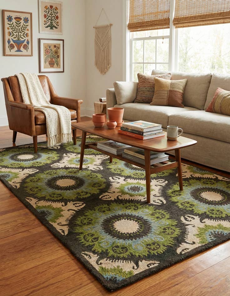 Detail image of 5' x 8' Luna Wool Rug