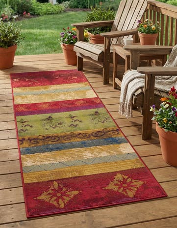 Easy-Clean Modern Indoor / Outdoor Runner Rug