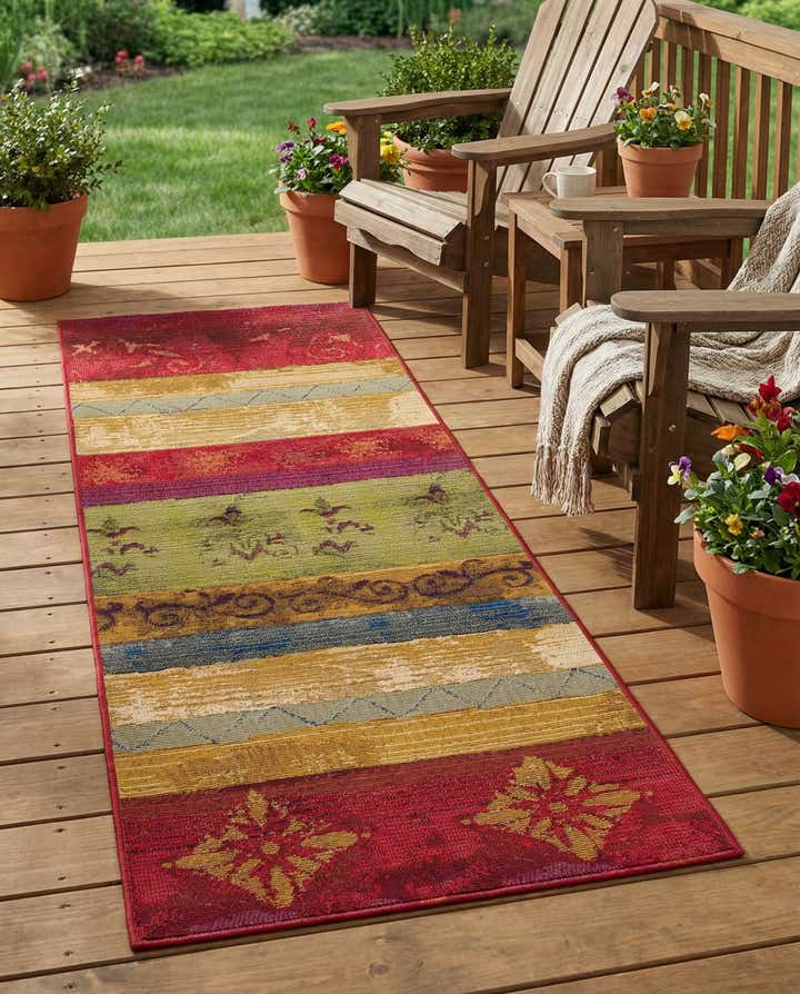 2' x 5' Easy-Clean Modern Indoor / Outdoor Runner Rug
