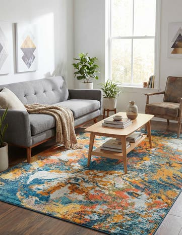 5' 3 x 8' Washable Vivid Rug