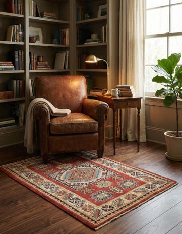 2' 9 x 3' 10 Hand Knotted Kazak Rug