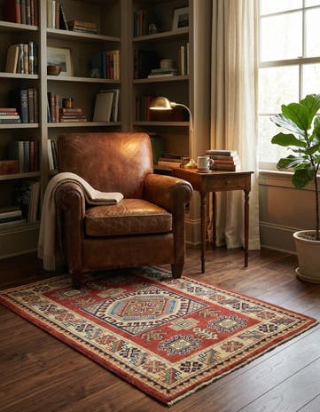 2' 9 x 3' 10 Hand Knotted Kazak Rug