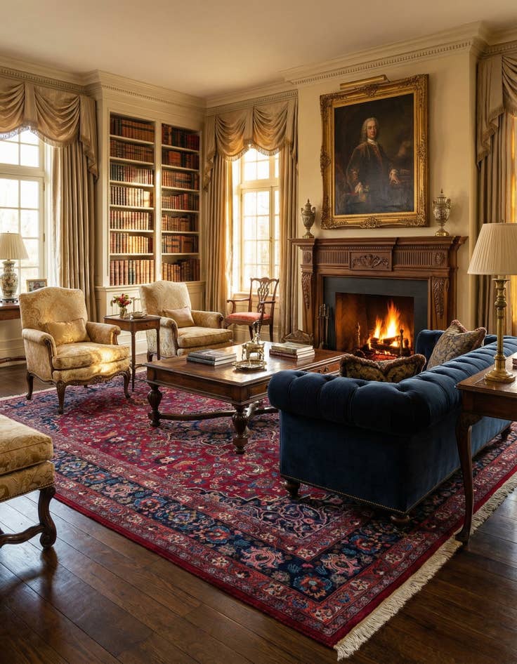 Detail image of 8' 2 x 11' 8  Hand Knotted Mashad Persian Wool Rug