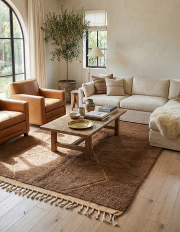 5' 10 x 7' 8 Hand Knotted Moroccan Wool Rug