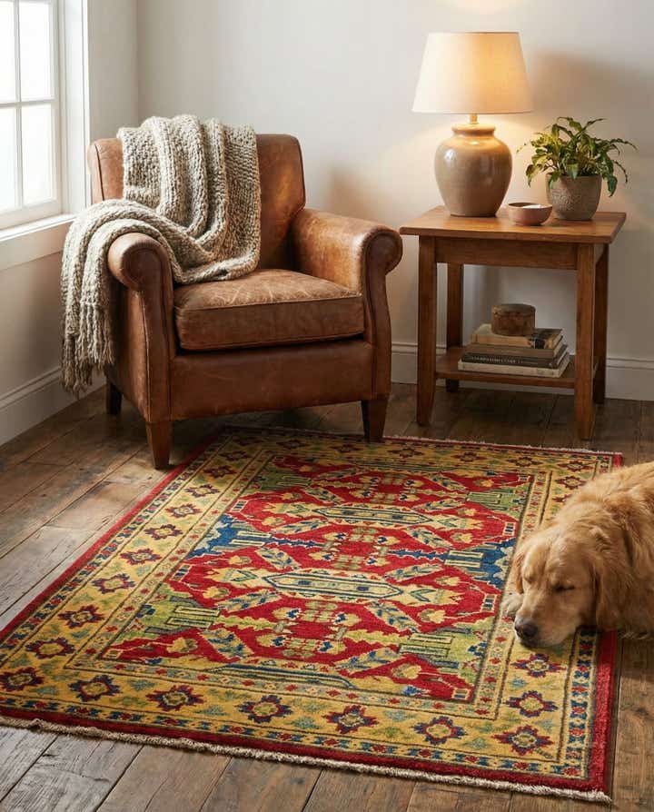 2' 8 x 4' Hand Knotted Kazak Rug