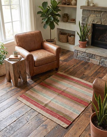 3' 3 x 3' 4 Hand Woven Pillow Wool Square Rug