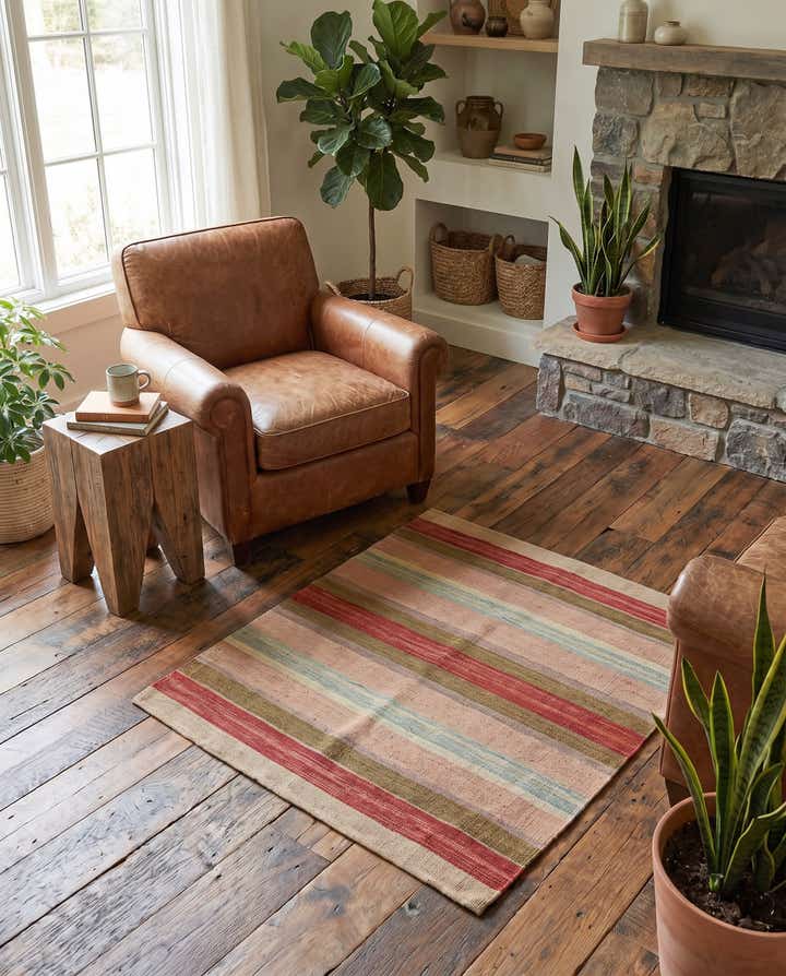 3' 3 x 3' 4 Hand Woven Pillow Wool Square Rug