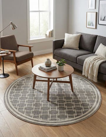 Jill Zarin 4' x 4' Metropolitan Uptown Round Rug