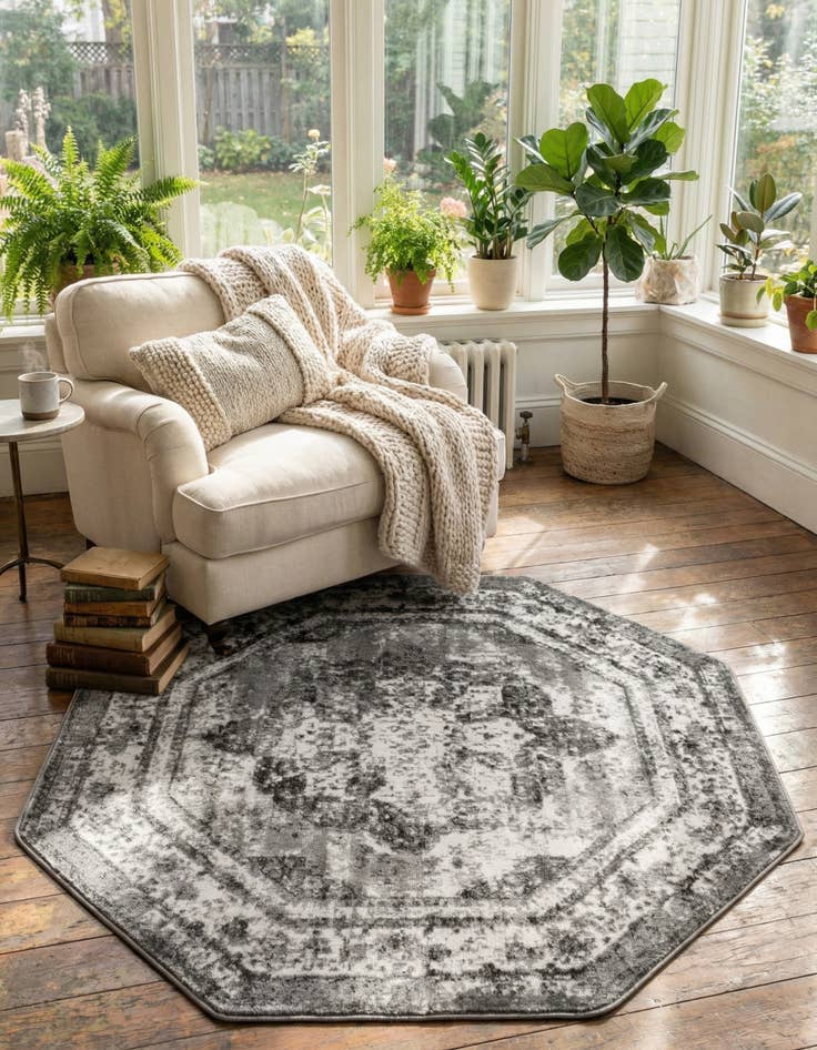 Detail image of  4' x 4' Monte Carlo Octagon Rug