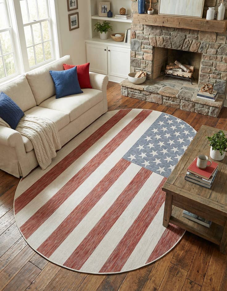 Detail image of 7' 10 x 10'  Washable Jill Zarin Indoor / Outdoor Oval Rug