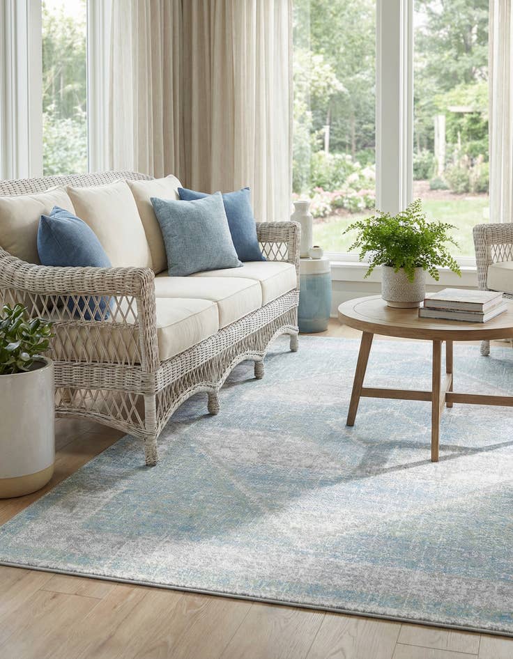 Detail image of 5' 3 x 8' Kamala Washable Rug