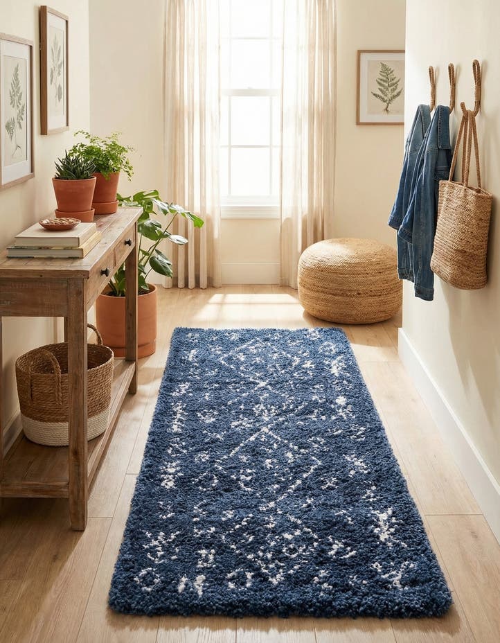 2' 7 x 10' Moroccan Shag Runner Rug
