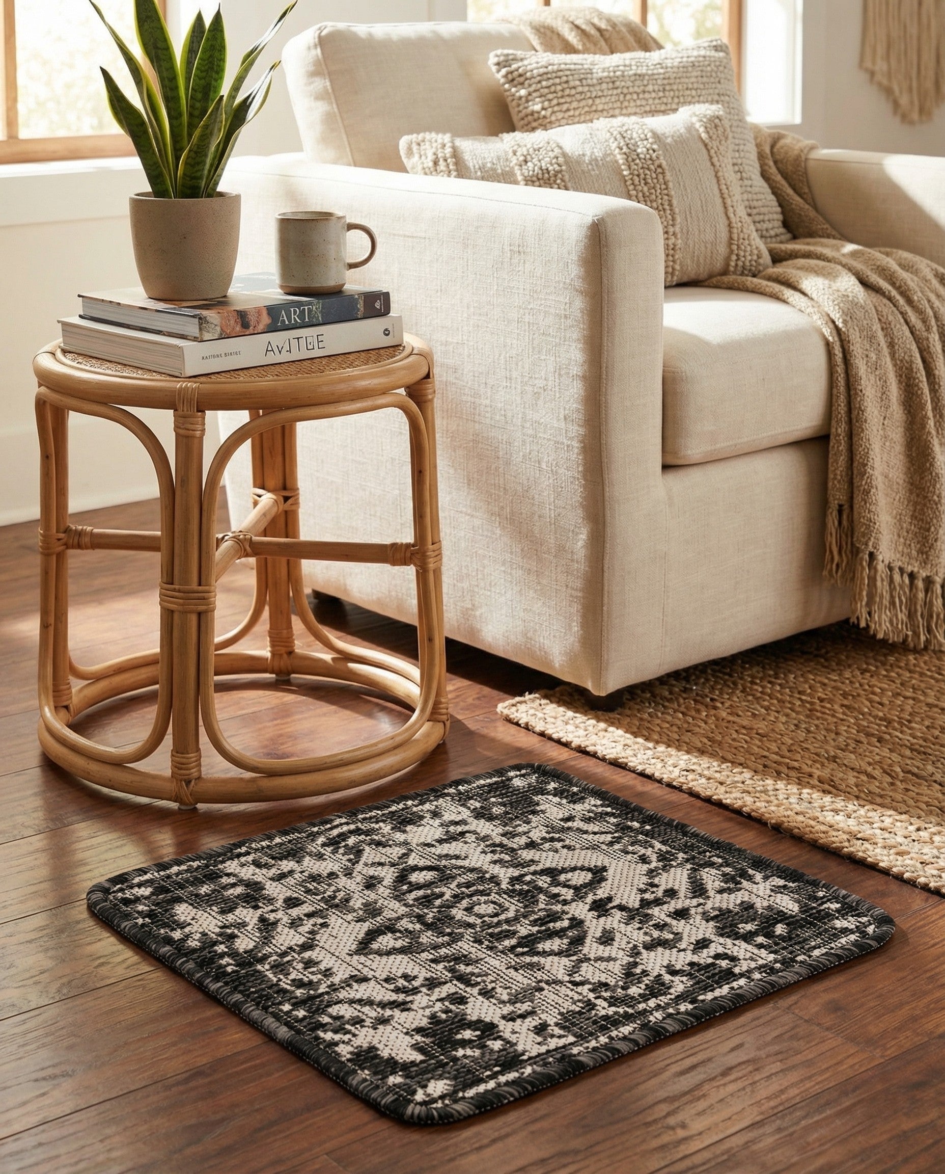 1' 4 x 1' 4 Easy-Clean Jill Zarin Dubai Indoor / Outdoor Sample Rug