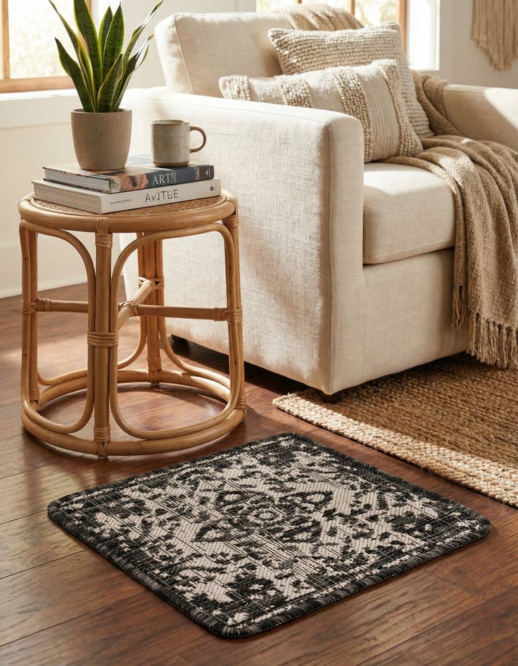 Detail image of 1' 4 x 1' 4  Washable Jill Zarin Dubai Indoor / Outdoor Sample Rug