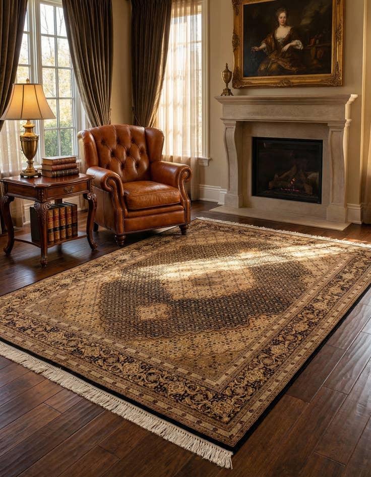 Detail image of  4' 11 x 6' 6 Tabriz Mahi Rug