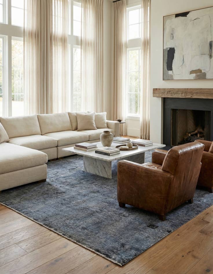 Detail image of 8' 10 x 11' 10  Hand Knotted Ultra Vintage Persian Wool Rug