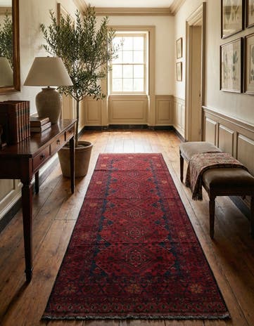 2' 9 x 9' 10 Hand Knotted Khal Mohammadi Wool Runner Rug