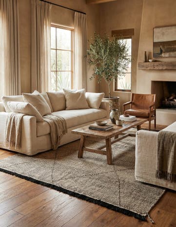 7' 5 x 9' 7 Hand Knotted Moroccan Wool Rug