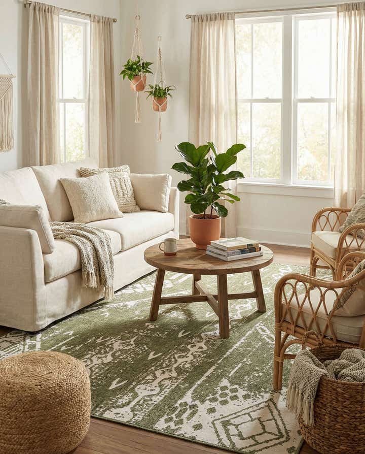 7' x 10' Easy-Clean Bohemian Indoor / Outdoor Rug