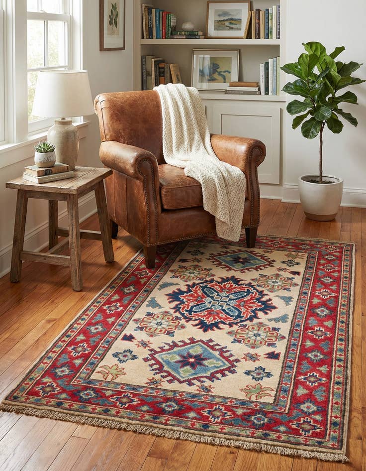 Detail image of 2' 9 x 4' 4  Hand Knotted Kazak Rug