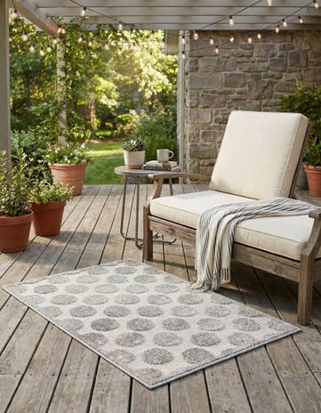 Gray Easy-Clean Sabrina Soto Indoor / Outdoor Rug