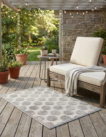 Gray Easy-Clean Sabrina Soto Indoor / Outdoor Rug