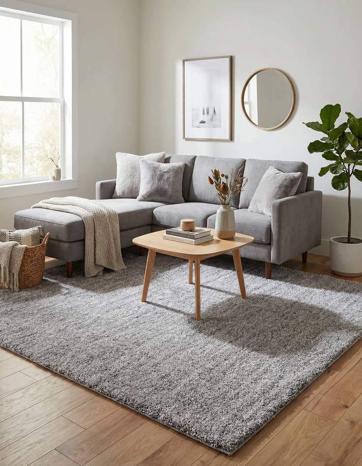 Detail image of 6' 5 x 6' 5 Jill Zarin Shaggy Chic Square Rug