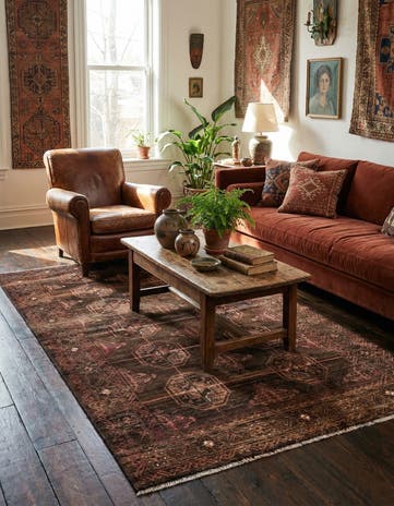 3' 7 x 6' 4 Hand Knotted Ultra Vintage Persian Wool Rug