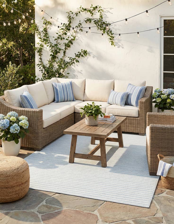 Detail image of 5' x 8'  Washable Sabrina Soto Indoor / Outdoor Rug