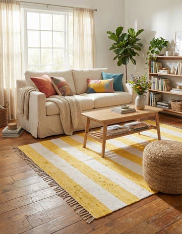 7' 10 x 7' 10 Hand Woven Chindi Rag Square Rug