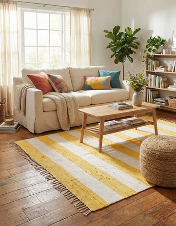 7' 10 x 7' 10 Hand Woven Chindi Rag Square Rug