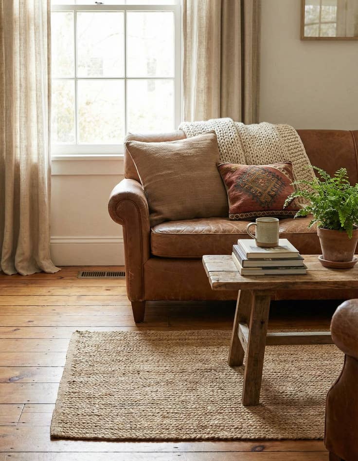 Detail image of 2' 4 x 2' 6  Hand Woven Pillow Wool Runner Rug