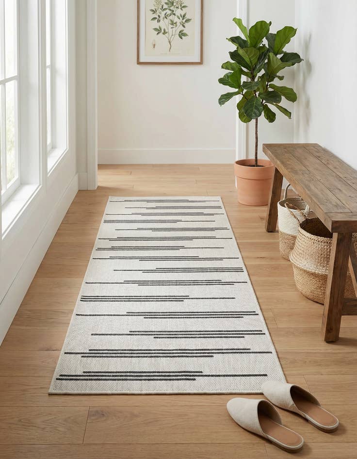 Detail image of 2' x 6'  Washable Modern Indoor / Outdoor Runner Rug