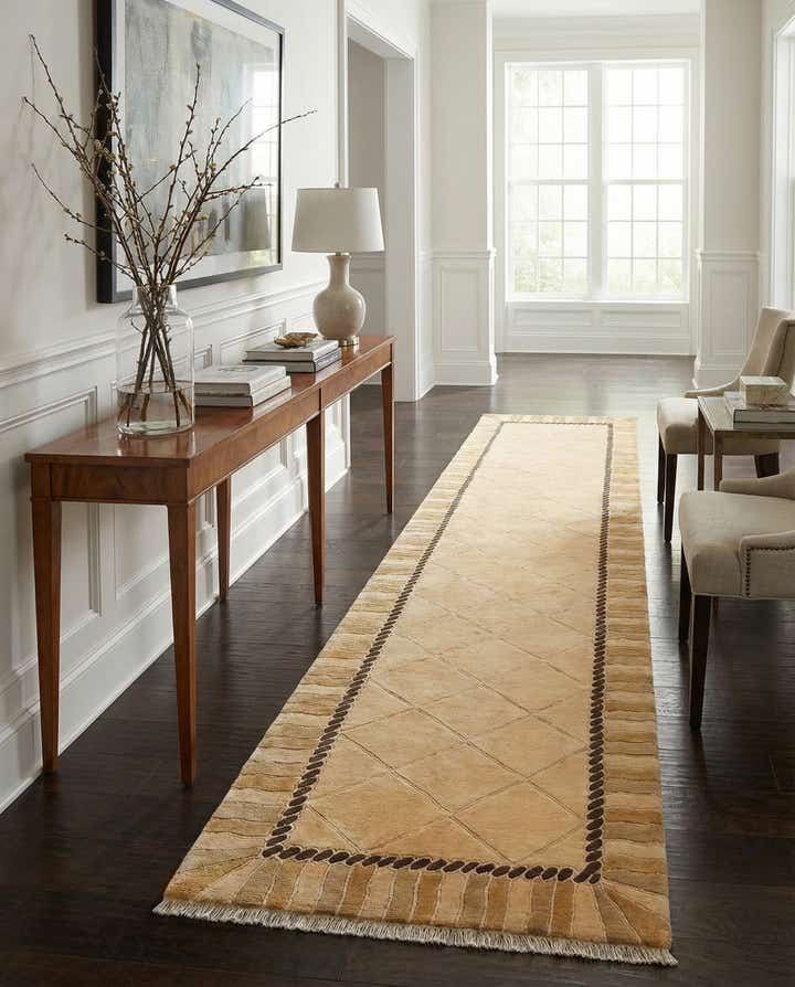 3' 5 x 13' 9 Hand Knotted Darya Wool Runner Rug