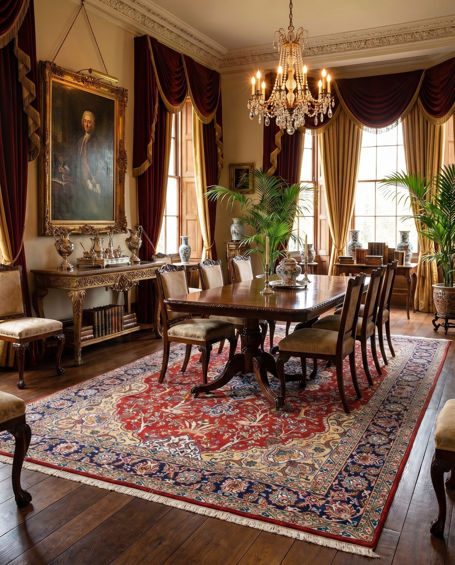 7' 5 x 11' Indo Tabriz Wool Rug