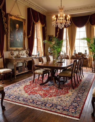 7' 5 x 11' Indo Tabriz Wool Rug
