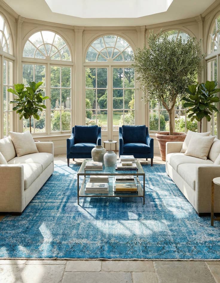 Detail image of 9' 1 x 13' Vintage Royal Wool Rug