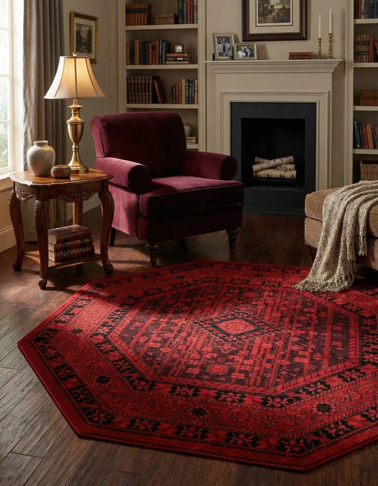 Detail image of 5' 3 x 5' 3 Bokhara Octagon Rug