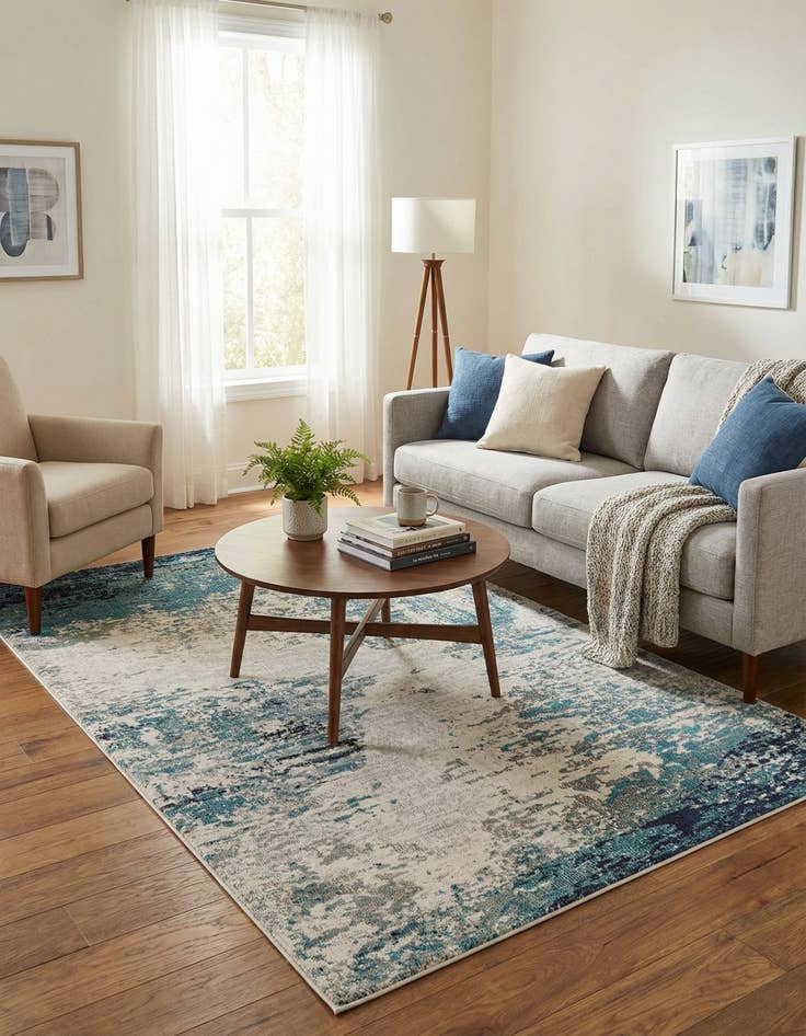 Detail image of 5' 3 x 8'  Washable Vivid Rug