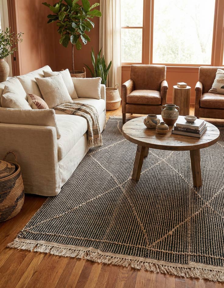 Detail image of 5' 10 x 9' 8  Hand Knotted Moroccan Wool Rug