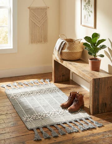 2' x 3' 1 Easy-Clean Eco Bohemian Indoor / Outdoor Rug