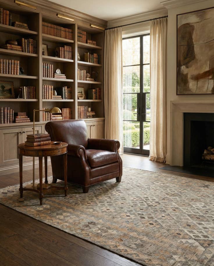 Detail image of 7' x 9' 9 Hand Woven Kilim Maymana Wool Rug