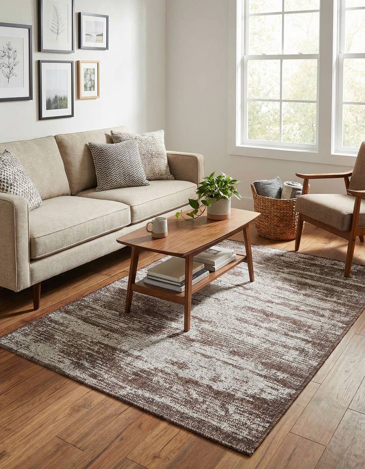 Detail image of  3' x 5' 3  Washable Modern Indoor / Outdoor Rug