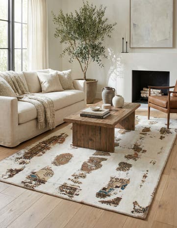 3' 6 x 6' 9 Hand Knotted Ultra Vintage Persian Wool Rug