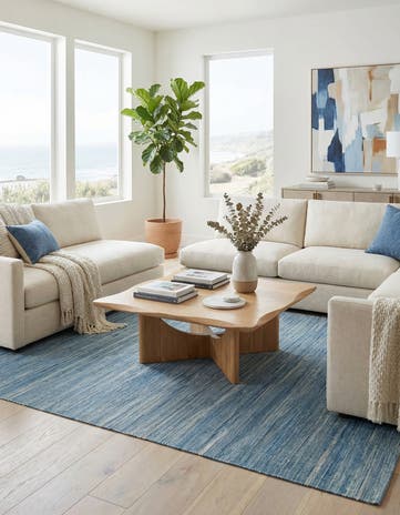 5' x 6' 6 Hand Woven Kilim Modern Wool Rug
