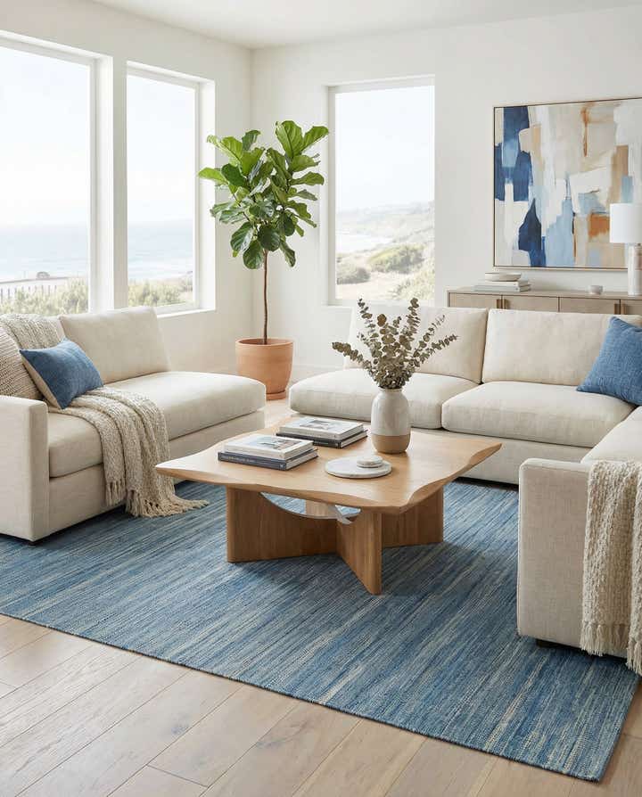 5' x 6' 6 Hand Woven Kilim Modern Wool Rug