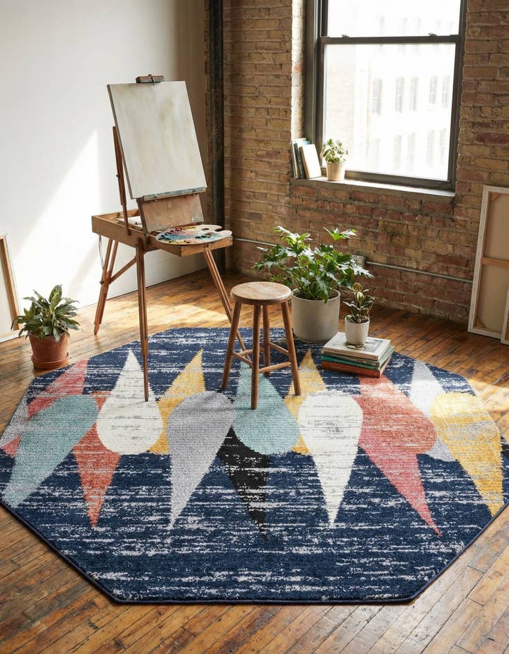 Detail image of 7' 10 x 7' 10 Tagine Octagon Rug