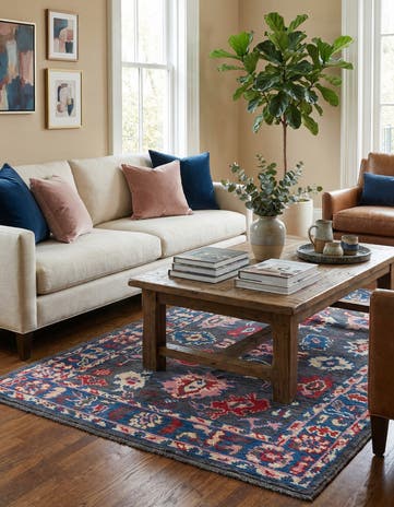 5' 2 x 7' Hand Knotted Oushak Wool Rug